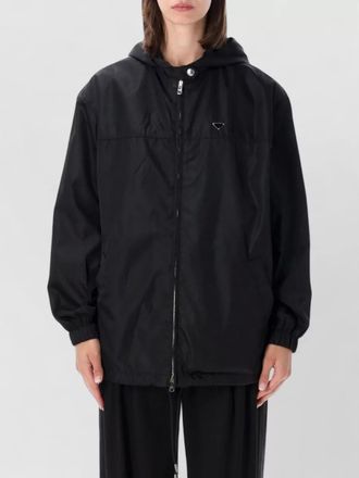 Prada recycled nylon hooded parka coat