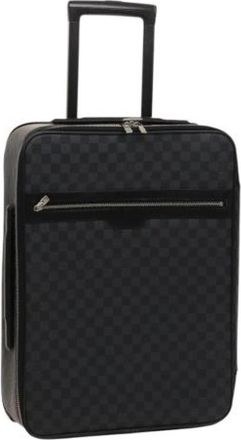 Louis Vuitton Pre-owned Canvas travel-bags - Dames - Vintage Weekendtas - Zwart - ONE Size - Leer - Vintage