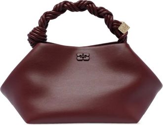 Ganni Clutch Bou con manico intrecciato - Rosso