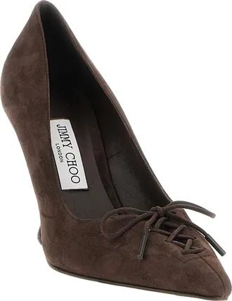 Jimmy Choo London Womens Scarlett Pump Brown Suede