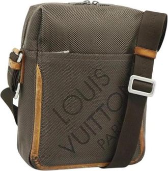 Louis Vuitton Pre-owned Damier Geant Canvas Cross Body Bag - Dames - Vintage Schoudertas - Bruin - ONE Size - Leer - Vintage