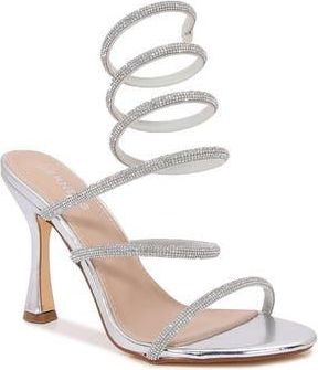 Berness Alexandra Ankle Wrap Sandal in Silver at Nordstrom Rack, Size 8