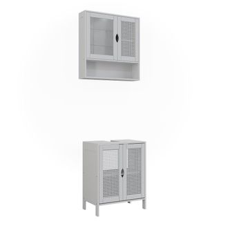 Vicco Conjunto De Muebles De Ba&ntilde;o Liora, Blanco, 2 Partes, Vicco