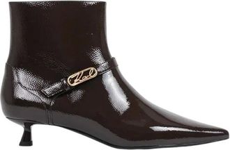 Karl Lagerfeld Pasha Enkellaarsjes - Dames - Schoenen - Bruin - Maat: 41 EU Leer