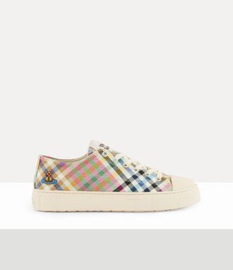 Vivienne Westwood Low-top Plimsoll Printed Canvas Heather-plaid 8-41 Women