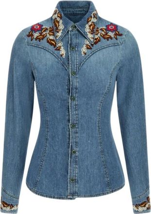 Roberto Cavalli Mujer, Blusas y Camisas, Azul, Talla: L