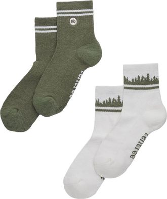 tentree Cortes Socks in White Juniper/agave Stripes at Nordstrom, Size Large/x-Large