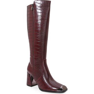 Ninety Union Lux Block Heel Knee High Boot in Burgundy at Nordstrom Rack, Size 11