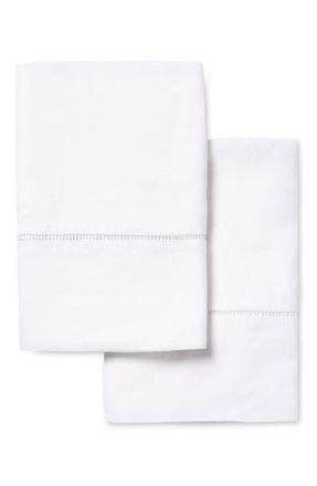 Melange Home Linen Ladder Trim Pillowcase - Set of 2 in White at Nordstrom Rack