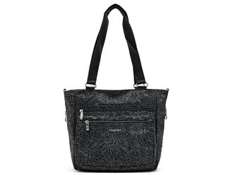 Baggallini Modern Everyday Shopper Tote Womens Handbags Midnight Blossom Print, Nylon