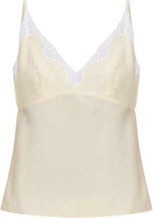 Poss&eacute; Tabitha Top - Dames - Tops zonder mouwen - Geel - M - Katoen - Tops