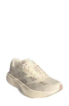 adidas Adizero Evo SL Running Shoe in Wonder White/Linen/Taupe at Nordstrom, Size 10.5