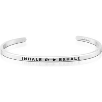 Mantra Inhale Exhale bracelet in Silver at Nordstrom