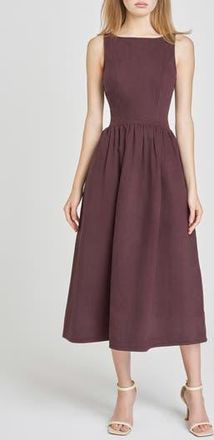 Wayf Amelia Denim Midi Dress in Brown at Nordstrom Rack, Size X-Small