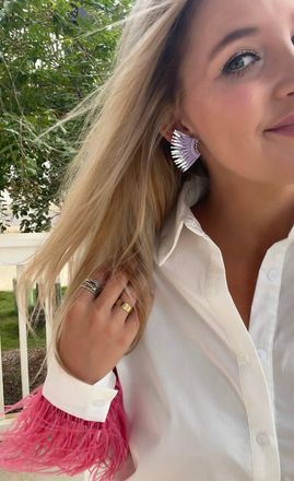 Mignonne Gavigan Mini Madeline Earrings In Lilac