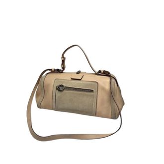 Ferragamo Pre-owned Handbags, female, Beige, Size: ONE SIZE Pre-owned Suede Handbag