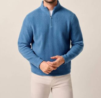 Johnnie-O Dion Sherpa 1/4 Zip Pullover In Riverside