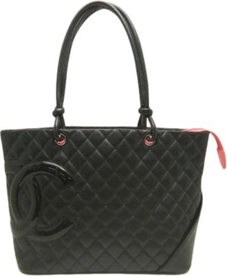 Chanel Pre-owned Leren Tote Bag - Dames - Vintage Shopper - Zwart - ONE Size - Leer - Vintage