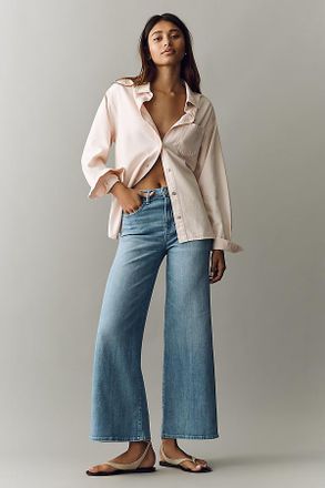 7 For All Mankind Lotta Ankle High-Rise Wide-Leg Jeans