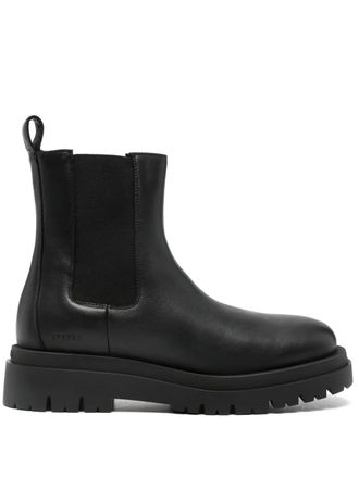 Copenhagen platform leather boots - Black
