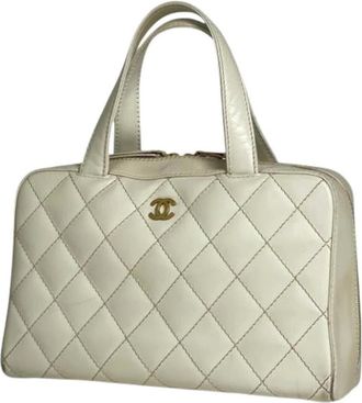 Chanel Pre-owned Handbags, female, Beige, Size: ONE SIZE Pre-owned Vintage Handbag