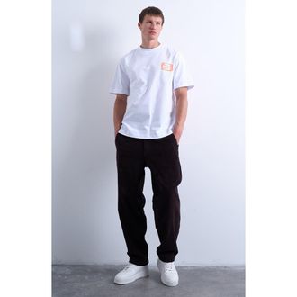 Topman Flat Front Tapered Cotton Corduroy Pants in Brown at Nordstrom Rack, Size Xx-Small