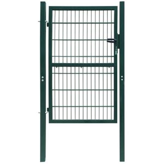 vidaXL Cancela De Valla 2d Individual Verde 106x210 Cm Vidaxl