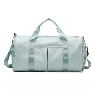 Generic Compatible For Wet Dry Separate Travel Bag Large Gym Swim Yoga Sports Duffel(Black green)