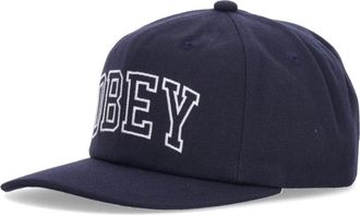 Obey Klassieke Marineblauwe Snapback Pet - unisex - Petten - Blauw - ONE Size - Wol - Accessoires