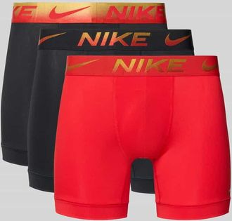Nike Boxershorts mit elastischem Logo-Bund im 3er-Pack in Rot, Größe XL