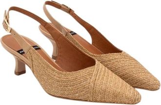 &Aacute;ngel Alarc&oacute;n Olivia Slingback Pump - Dames - Pumps - Bruin - 40 EU - Leer - Schoenen