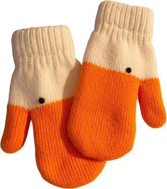 Generic Cute Silly Gooses Gloves, Funny Gooses Winter Gloves for Men Women, Animal Geese Thermal Glove Soft Lining, Novelty Silly Geese Knitted Mittens Warm f