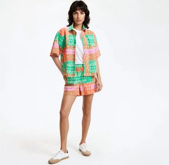 La Redoute Collections Paisley overhemd met korte mouwen
