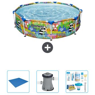 Bestway Piscina Bestway Steel Pro Redonda - Animales - 274x66 Cm - 6-piezas S22319