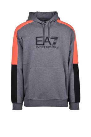 Emporio Armani Grey Panel Hooded Sweatshirt