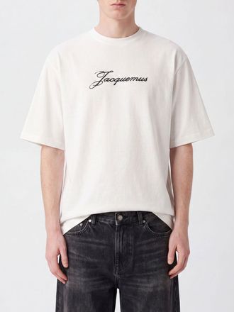 Jacquemus T-shirt girocollo in misto cotone con logo a contrasto stampato