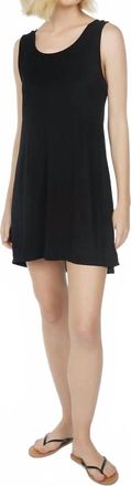 Michael Lauren Hammett Back Pleat Dress In Black