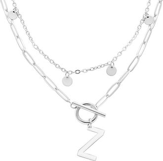 Adornia Adornia Stainless Steel Initial Necklace