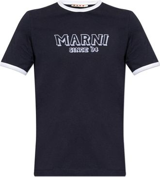 Marni The Logo T-Shirt - Heren - T-shirts - Zwart - XL - Katoen - Tops