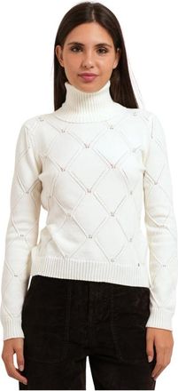 Gaud&igrave; Jersey de Cuello Alto - Knitwear - Mujer - Blanco - XS