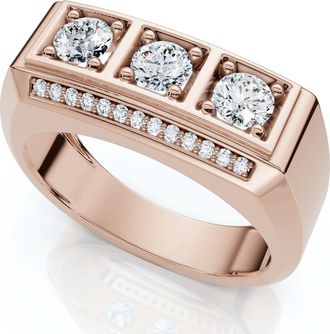 Pompeii3 1Ct TW Mens Diamond Ring Lab Grown 14k Gold or Platinum