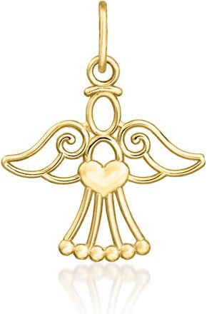Ross-Simons 14kt Yellow Gold Angel Pendant