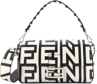 Fendi x Marc Jacobs Baguette NM Bag Printed Leather Medium shoulder bag - Wit