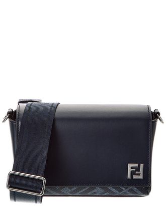 Fendi Fendi Squared Ff & Canvas Shoulder Bag