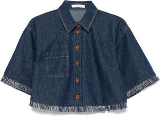 Zimmermann Indigo Denim Shirt With Classic Collar