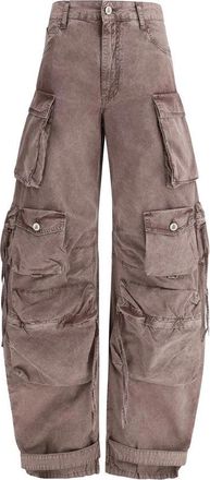 The Attico Cargo Jeans met Oversize Pasvorm - Dames - Loose Fit Jeans - Paars - W27 - Katoen - Jeans