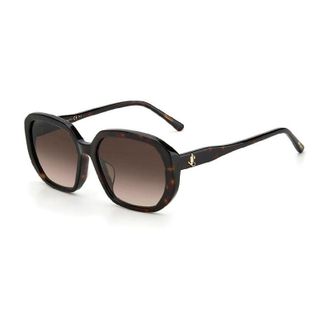 Jimmy Choo London Square Full Rim Sunglasses - Havana