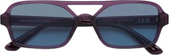 Retro Superfuture Elegante Melanzana zonnebril met blauwe lenzen - unisex - Zonnebrillen - Paars - ONE Size - Accessoires