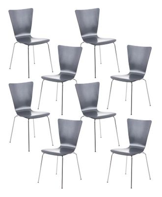 Clp Clp - Set 8x Sillas De Visita Aaron Gris