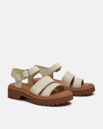Timberland Womens Stone Street Sandals in Ivory Leather - Size UK 5